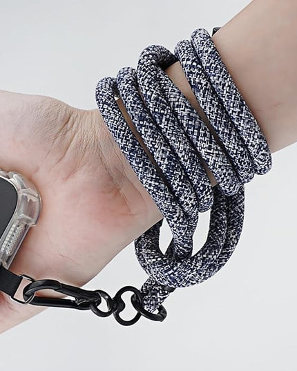 Adjustable Cell Phone Lanyard Crossbody Smartphone Strap Soft Rope Phone Lanyard for Around the Neck Holder (Camo Blue)