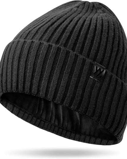 Winter Beanie Hat for Men & Women, Fleece Lined Thermal Knit Hat Ski Beanie Skull Cap Cuffed Cap for Cold Weather