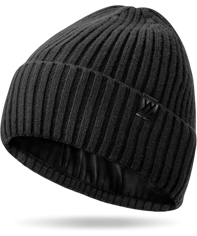 Winter Beanie Hat for Men & Women, Fleece Lined Thermal Knit Hat Ski Beanie Skull Cap Cuffed Cap for Cold Weather