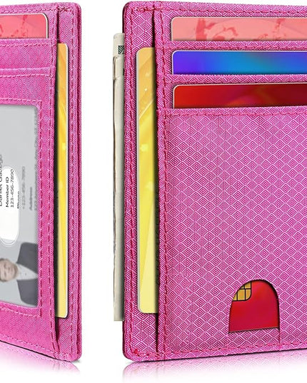 Artpaxy Slim Wallet for Men & Women, Minimalist Front Pocket Card Holder for Travel, RFID Blocking, Water Resistant Nylon Wallet for ID & Cash & Credit Card