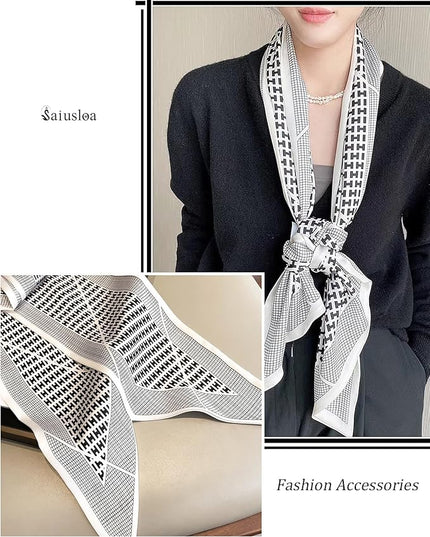 Purse Scarf For Handbags Head Scarves For Women's Hair Bags Scarfs Long Skinny Scarves Fashion Silky