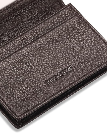 Leather Business Card Case Holder for Men & Women, Italian Calfskin