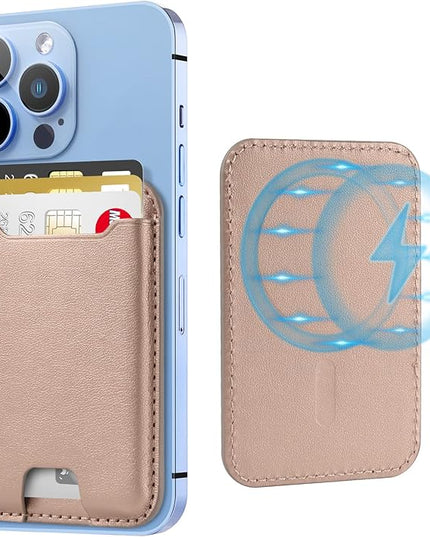 TopMade for Magsafe Wallet, Strongest Magnetic Card Holder for iPhone 17, iPhone 16/15/14/13/12 Series, Magnetic Phone Wallet with Powerful Magnets, RFID Blocking, Fit 4 Cards, Desert Titanium Gold