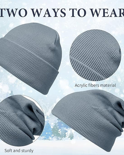 48 Pcs Bulk Winter Knit Beanies Gloves Men Women Warm Beanie Touchscreen Gloves Set Cozy Winter Accessories