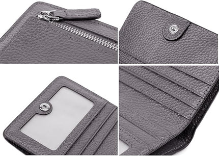 AINIMOER Small Leather Wallet for Women, Ladies Credit Card Holder RFID Blocking Women's Mini Bifold Pocket Purse