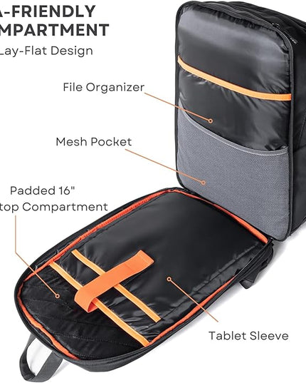 GOOTIUM Laptop Business Travel Backpack - TSA-Friendly Carry-On Luggage Boundless Collection Daypack for College, Commuting & Work | TSA-Friendly, Carry-On Luggage, for Business, Travel, for College, Commuting