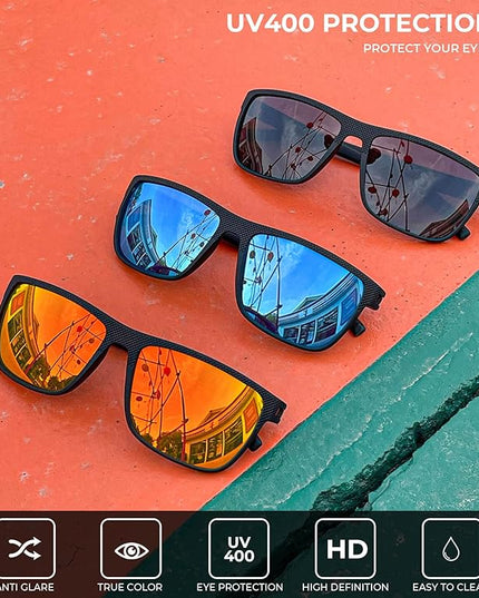 KALIYADI Polarized Sunglasses for Men, Lightweight Sun Glasses with UV Protection for Driving Fishing Golf