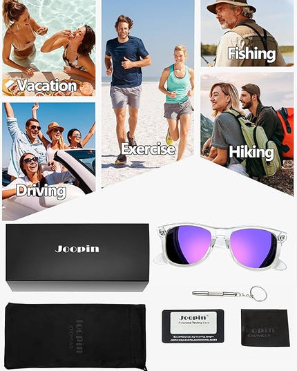 Joopin Square Sunglasses Polarized UV Protection Trendy Designer Sun Glasses Men Women