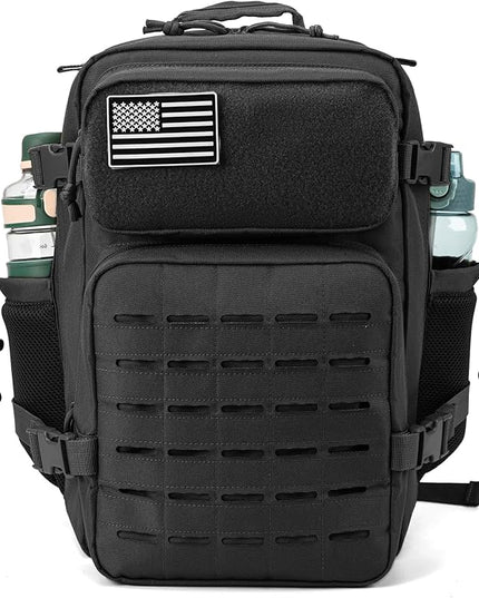 QT&QY 25L/45L Military Tactical Backpack For Men Molle Daypack 3 Day Bug Out Bag Hiking Rucksack With Bottle Holder