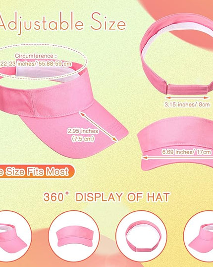 Silkfly 36 Pack Sun Visor Hats Adjustable Sports Athletic hat UV Protection Sun Visor Cap for Men Women Tennis Running Golf