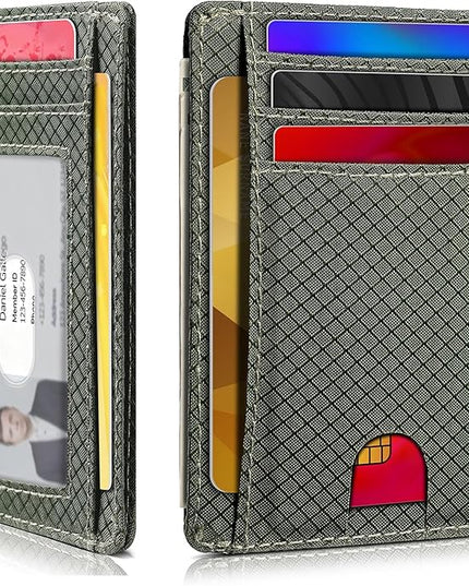 Artpaxy Slim Wallet for Men & Women, Minimalist Front Pocket Card Holder for Travel, RFID Blocking, Water Resistant Nylon Wallet for ID & Cash & Credit Card