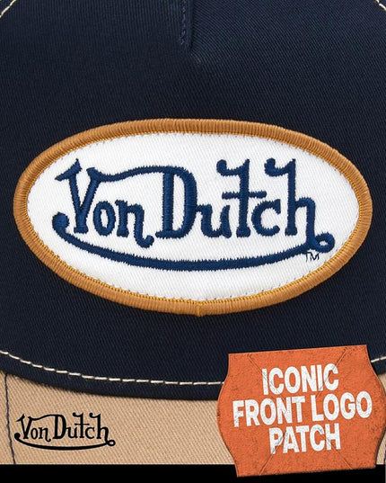 Von Dutch Unisex Trucker Hat - Curved Bill Mesh Back Retro Classic Adjustable Snapback Baseball Cap for Men and Women