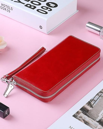 Lavemi Small Compact Women Wallet RFID Blocking Genuine Leather Bifold Purse with ID Windows