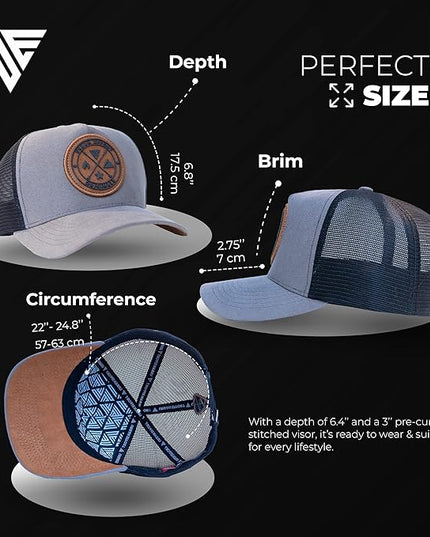 Urban Effort Mesh Back Cap - for Men and Women Baseball Hat 5-Panel Trucker Hat - Great Snapback Closure for Hunting & Hiking