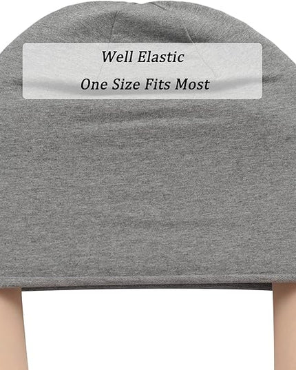 ZLYC Cotton Thin Slouchy Beanie Hat for Men Women Fashion Soft Stretch Knit Skull Cap