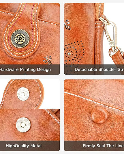 Small Crossbody Bags for Women, Lightweight Mini Cute Cell Phone Purse for Women with Tassel Shining Butterfly