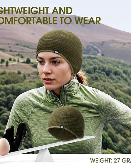Skull Cap Helmet Liner, Winter Thermal Cycling Cap for Men & Women, Lightweight Cycling Hat for Biking Running Outdoor Work