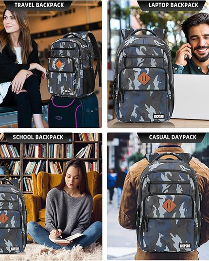 Classic Backpack for Men Women, School Backpack for Girls Boy Teens,15.6 Inch Laptop Bookbag with USB Charger for College High School Work Business Computer Book Bag,mochilas para hombres