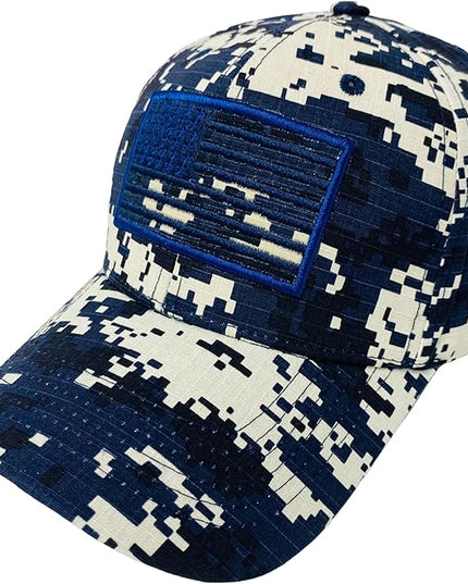 Roytrense Embroidered American Flag Unisex Baseball Cap (100% Cotton)