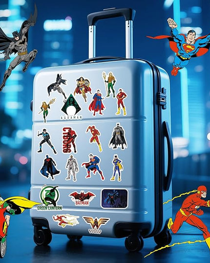 Superhero Stickers for Water Bottles – 50PCS Cartoon Stickers for Kids, Teens, Adults – Waterproof Vinyl Decal Sticker for Laptop, Phone, Skateboard, Scrapbook, Party Favors, Gifts