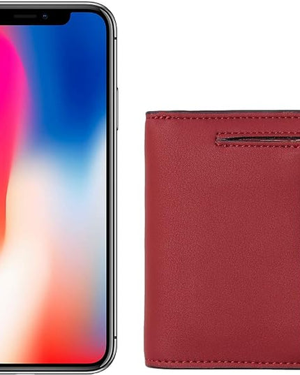Toughergun Women’s Small Slim Leather Wallet with RFID Protection, Compact Bifold Mini Purse with Clear ID Window