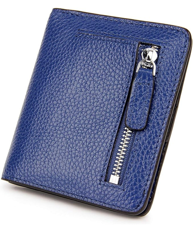 AINIMOER Small Leather Wallet for Women, Ladies Credit Card Holder RFID Blocking Women's Mini Bifold Pocket Purse