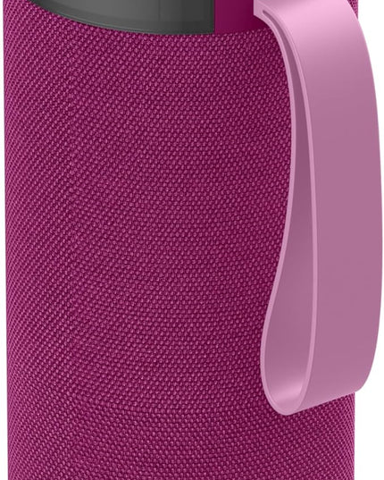 JLab Go Party Portable Bluetooth Speaker, Mulberry, 10 Watts of Power, 16+ Hours of Playtime, IP56 Waterproofing, Customizable RGB LED Lighting, Lab Sync Up to 100 Speakers, Custom Sound in-App