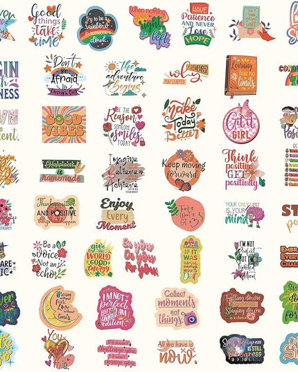 100PCS Motivational Stickers, Inspirational Words Sticker for Adults Teens, Vision Board Positive Affirmation Sticker, Water Bottle Laptop Journaling Reward Stickers for Teachers Students