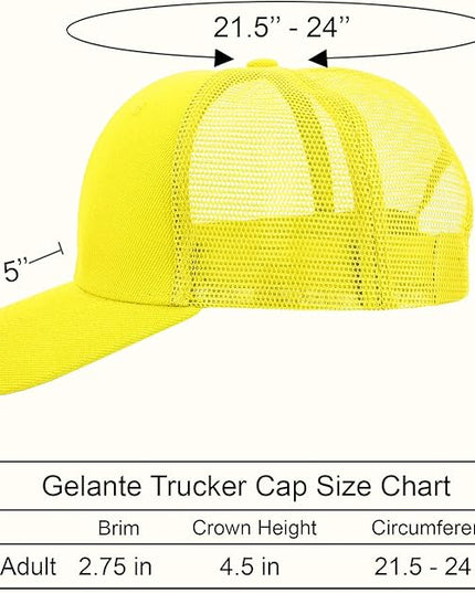Gelante Mesh Trucker Hat Baseball Cap Structured Front Panel Wholesale LOT 12 Pack