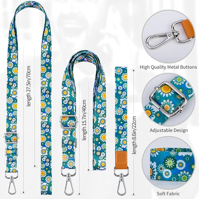 Phone Lanyards, Wrist Lanyards for Keys, Adjustable Shoulder Neck Strap,Universal Crossbody Cell Phone Lanyard for iPhone Case ID Badges,Card Holder, Car Key, and Most Smartphones (Daisy)