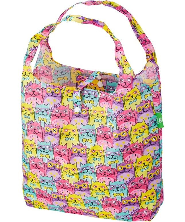 ECO CHIC Foldable Reusable Grocery Bags - Lightweight, Recycled & Reusable Shopping Bag - Waterproof Packable Tote