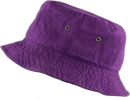 The Hat Depot Bucket Hat - Unisex 100% Cotton & Denim UPF 50 Packable Summer Travel Beach Sun Hat