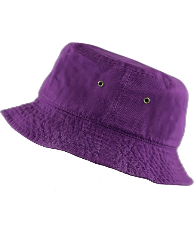 The Hat Depot Bucket Hat - Unisex 100% Cotton & Denim UPF 50 Packable Summer Travel Beach Sun Hat