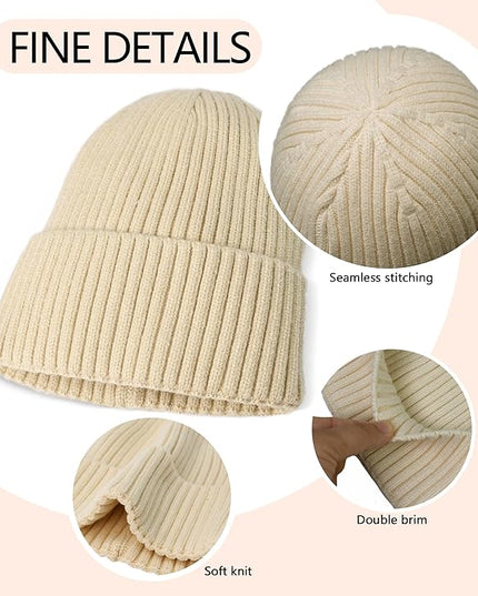HiRui Knit Beanie for Men Women Kids, Winter Hats Warm Classic Daily Skull Caps