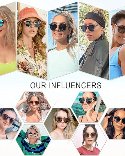 SOJOS Retro Round Polarized Sunglasses for Women Men Classic Vintage Sunnies SJ2069
