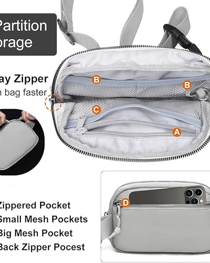 Mini Belt Bag for Women, RFID Small Fanny Pack, Womens Fashion Waist Packs with Extender Strap, Crossbody Bum Bags
