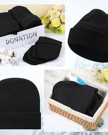 Toulite Bulk Winter Beanies for Homeless Donation Unisex Warm Knitted Beanie Hats Skull Cap