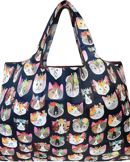 allydrew Large Foldable Tote Nylon Reusable Grocery Bags