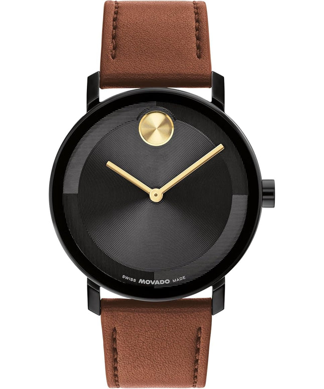 Movado Bold Evolution 2.0 Men's Watch - Swiss Quartz Movement, Nappa Leather Strap - 3 ATM Water Resistance - Luxury Fashion Timepiece for Him - 40mm