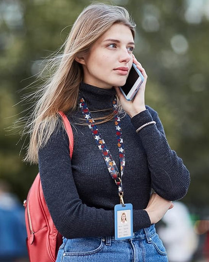 Phone Lanyards, Wrist Lanyards for Keys, Adjustable Shoulder Neck Strap,Universal Crossbody Cell Phone Lanyard for iPhone Case ID Badges,Card Holder, Car Key, and Most Smartphones (Stars)