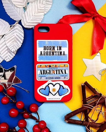 BulbaCraft Argentina Stickers for Water Bottle and Laptop - Argentina Party Supplies & Decorations, Waterproof Vinyl Cultural Decals, Gifts for Women & Men