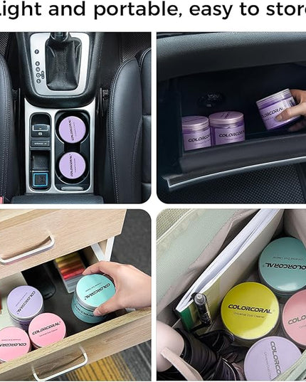 ColorCoral Cleaning Gel for Car Universal Gel Cleaner Auto Detailing Car Vent Keyboard Cleaning Putty Car Interior Cleaner Dashboard Dust Remover Putty Auto Duster Cleaning Kit 160G - Purple