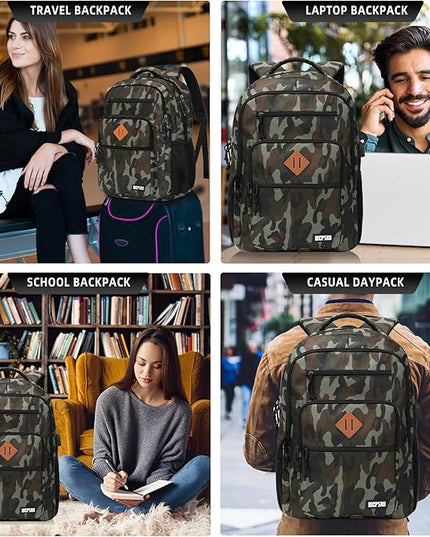 Classic Backpack for Men Women, School Backpack for Girls Boy Teens,15.6 Inch Laptop Bookbag with USB Charger for College High School Work Business Computer Book Bag,mochilas para hombres