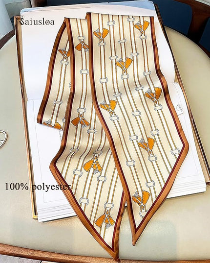 Purse Scarf For Handbags Head Scarves For Women's Hair Bags Scarfs Long Skinny Scarves Fashion Silky