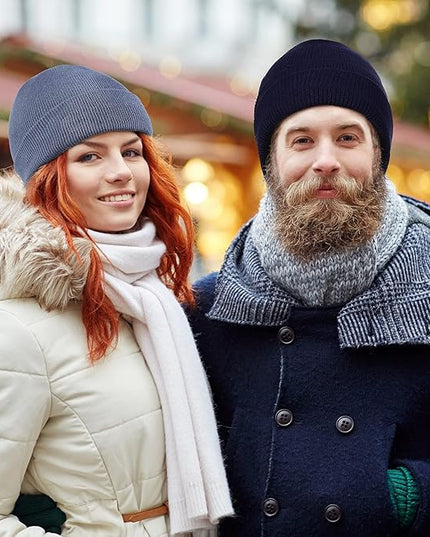 SATINIOR 50 Pack Winter Hats Bulk Beanies Unisex Knit Skull Caps Warm Stocking Hat for Adults Homeless