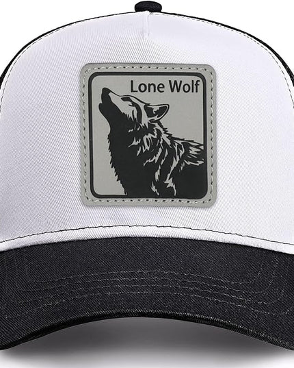 Animal Trucker Hats Leather Pattern Adjustable Snapback Mesh Animal Baseball Cap for Men