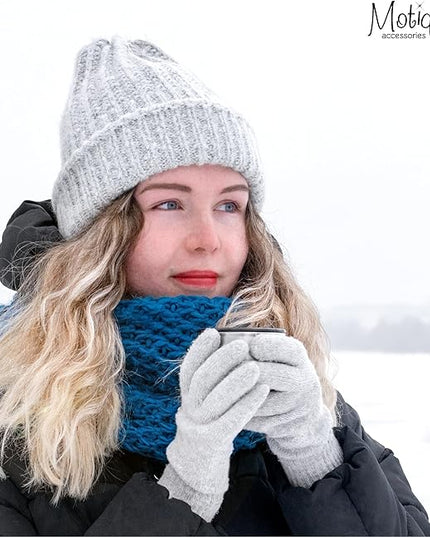 Motique Accessories Ladies Gloves Magic Knit Gloves for Women Solid Colors