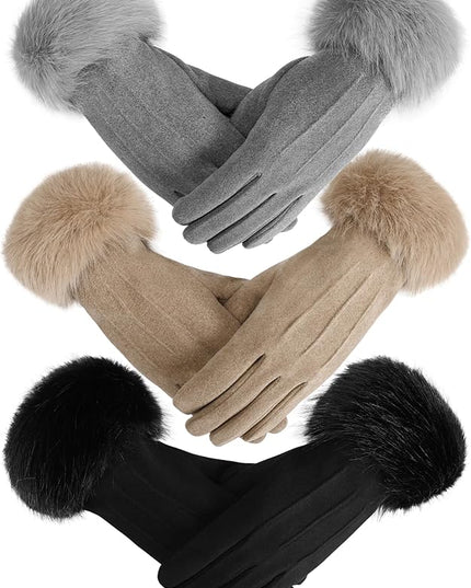 Clothirily Winter Gloves for Women, Touchscreen Texting Winter Gloves Women, Fleece Lined Warm Winter Glove for Cold Weather
