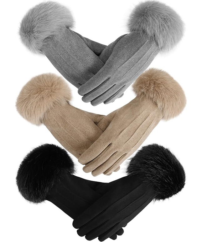 Clothirily Winter Gloves for Women, Touchscreen Texting Winter Gloves Women, Fleece Lined Warm Winter Glove for Cold Weather