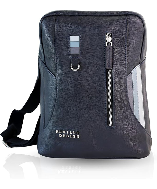 Full Grain Leather Backpack – Water-Resistant, Padded Laptop Compartment, Adjustable Straps, 16L Capacity, Slim Design, Leather Backpack for Men and Women - Anthracite Black